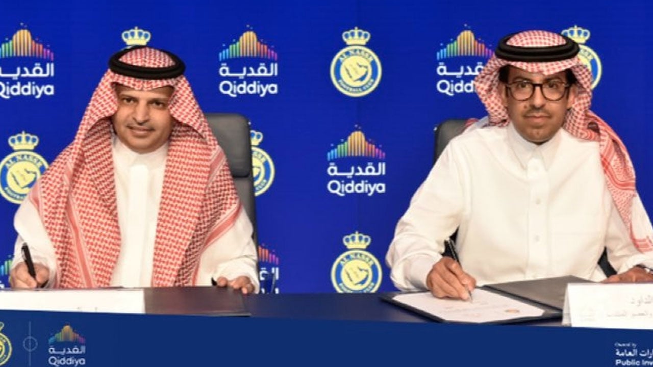 <div class="paragraphs"><p>جانب من توقيع الاتفاقية بين ناديي النصر والهلال ومشروع القدية</p></div>