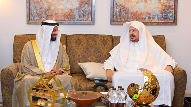 رئيس مجلس الشورى يستقبل النائب الأول لرئيس المجلس الوطني الاتحادي بدولة الامارات 
