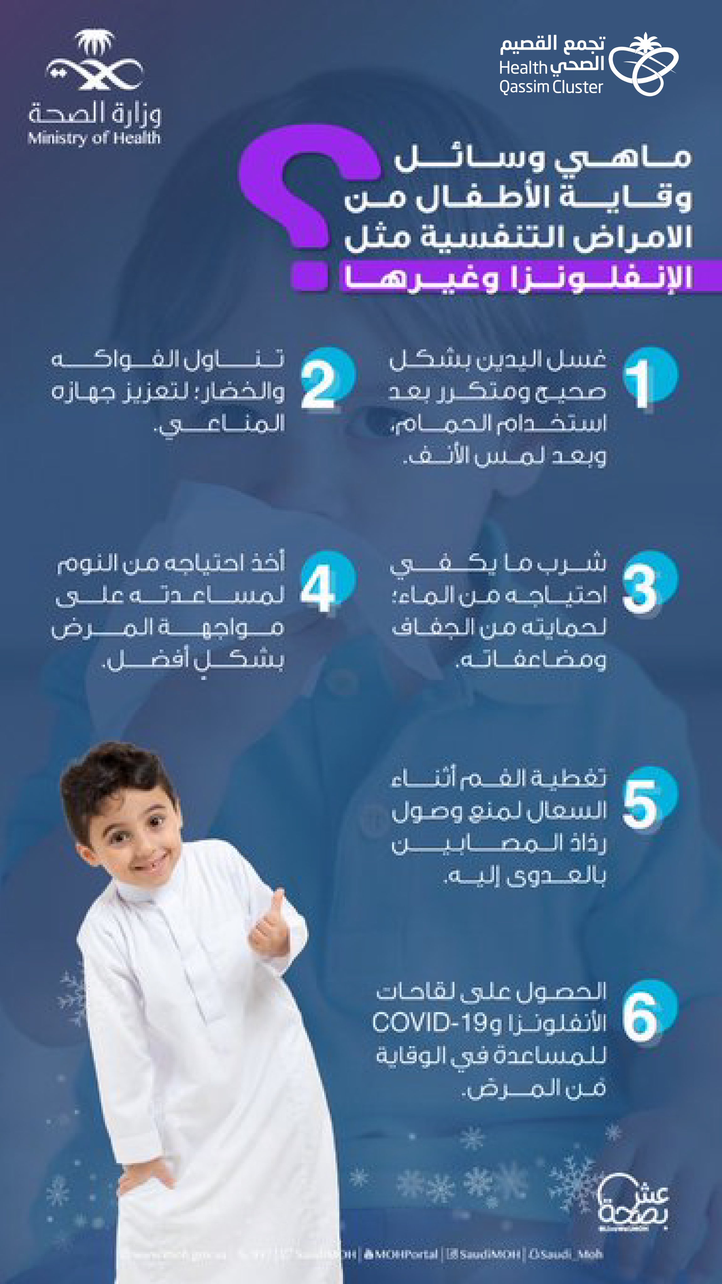 وقاية الأطفال من الإصابة بالأمراض التنفسية